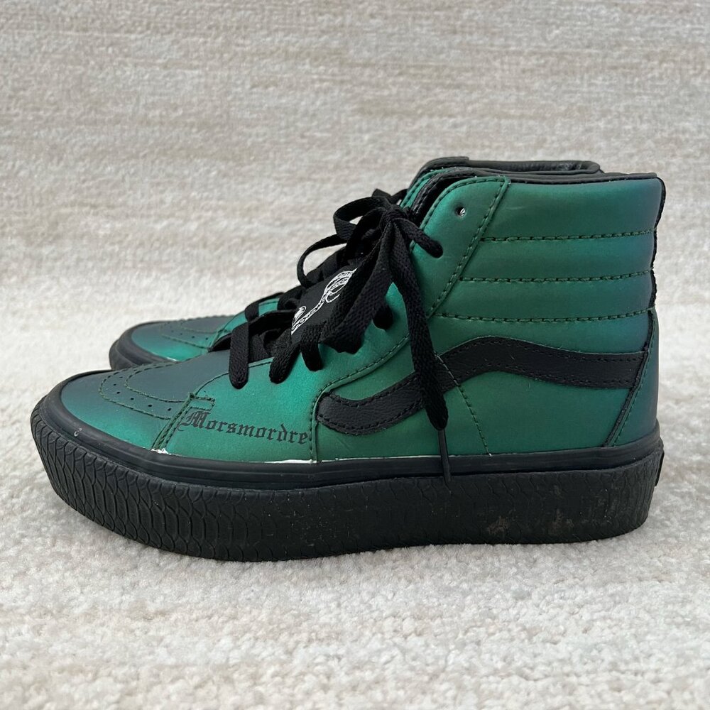Vans x Harry Potter Sk8-Hi Dark Arts Morsmordre Sneakers Shoes 6.5 Green Black